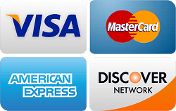 credit cards we accept!